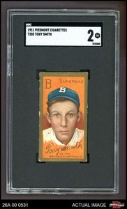 1911 T205 Tony Smith Dodgers SGC 2 - GOOD