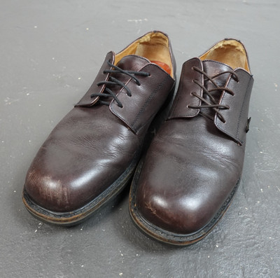 Mephisto Shoes Men s 11 Brown Leather Comfort Lace-Up Derby Goodyear Welt *