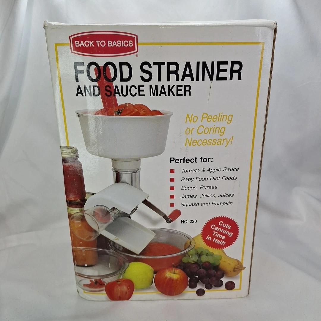 VTG Back To Basics Food Strainer & Sauce Maker Tomato-Apple Screen #220 Manual
Opens in a new window