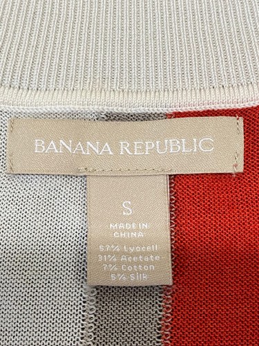 Banana Republic WOMENS MULTI COLORED~SILK BLEND GEOMETRIC~PULLOVER~SMALL - Picture 3 of 10