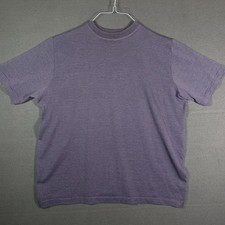 St Croix T Shirt Mens M Purple Striped Trim Fit Short Sleeve Made in USA NOS