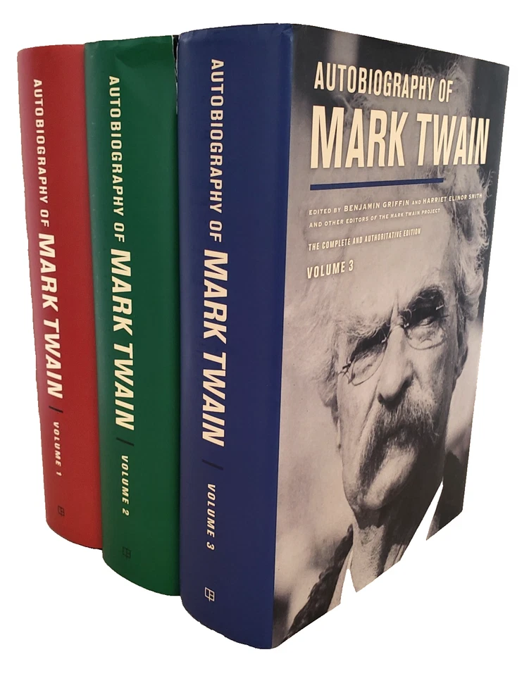 2010 Mark Twain Autobiography Univ California Press 3 Vol Set HCDJ Illustrated Foto 3 de 4
