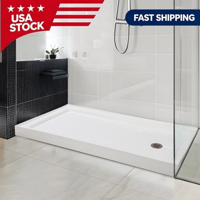 60x32 Inch Single Threshold Shower Base Pan new with Stainless Steel Drain Cover