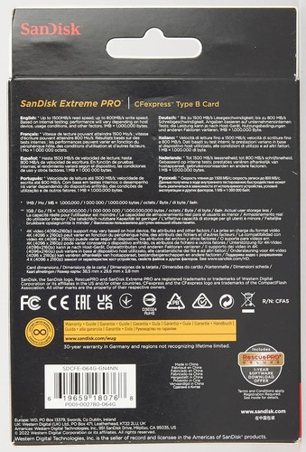 Sandisk Extreme Pro Cfexpress Card 64Gb NEW - Picture 6 of 10