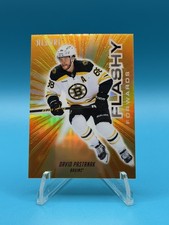 David Pastrnak 2025-26 UD Allure Hockey Flashy Forwards Orange Bruins #FF-7