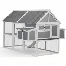 i.Pet Chicken Coop Large Outdoor Rabbit Hutch Chook House Hatch Box With Run