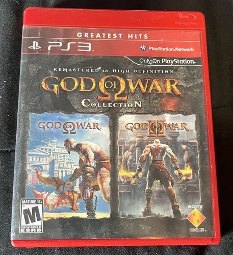 God of War Collection PS3 Greatest Hits Remastered in HD GOW  1 & 2 Rated M 2009