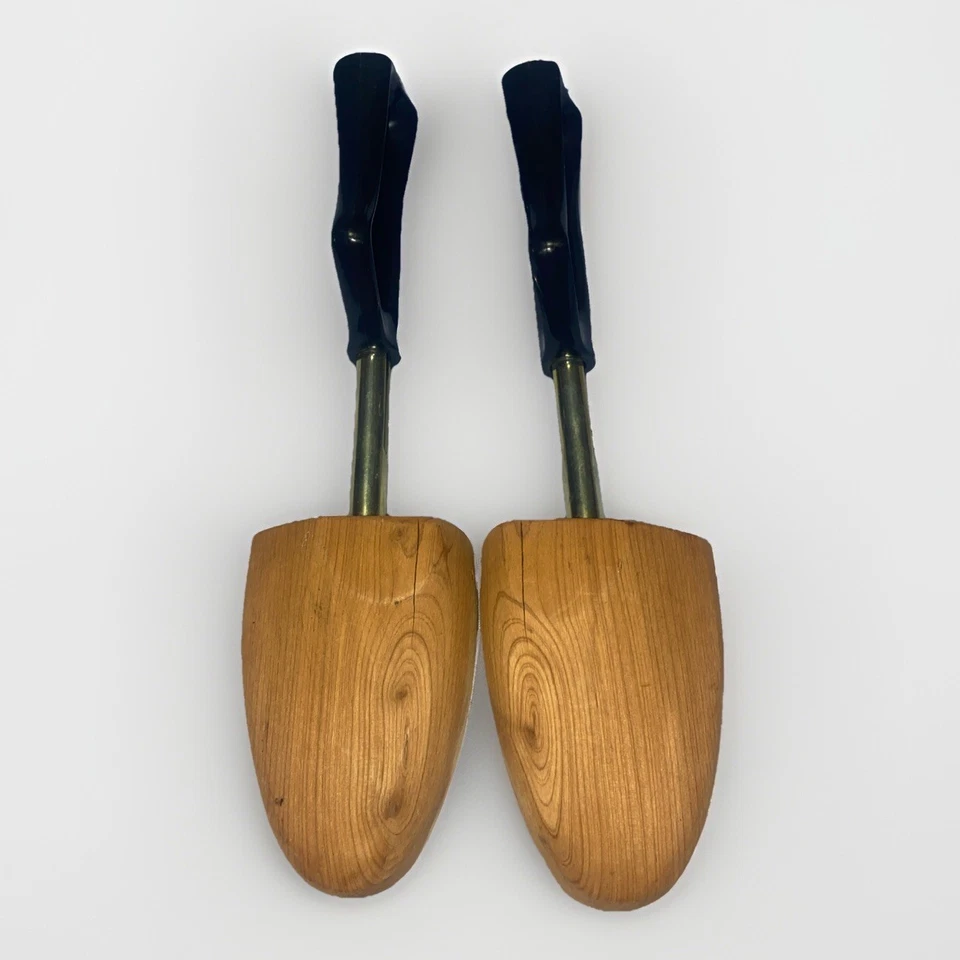 2 árboles de viaje vintage Rochester CEDAR mango negro Florsheim Foto 2 de 4