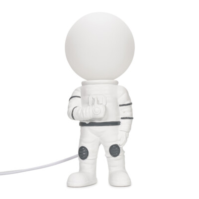 Kinder Astronaut Raumfahrer Tischlampe Opal Kugel Kopf Nachttisch Leuchte LED Birne