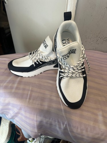 Auténticas zapatillas Versace Jeans Couture para hombre blancas Fondo Dynamic £185 - Imagen 3 de 11