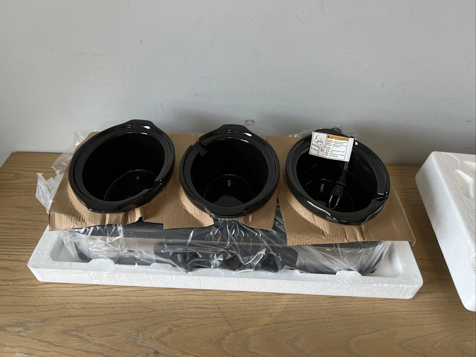 Sunvivi Slow Cooker, Triple Slow Cooker Buffet Server 3 Pot Food Warmer