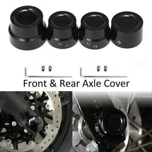 Front & Rear Axle Nut Covers Caps For harley Sportster XL883 XL1200