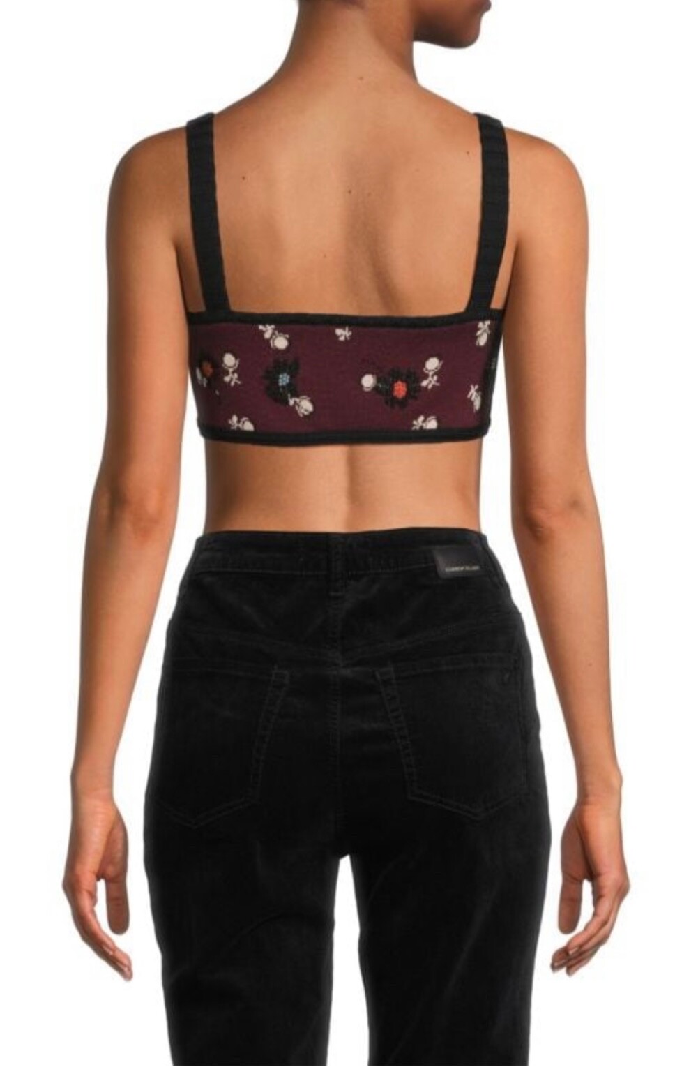 VALENTINO FLORAL VIRGIN WOOL CROP TOP SIZE S CASIS $990 image 2