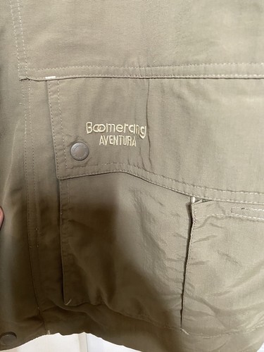 Vintage Boomerang Mens Fishing Green Hunting Vest XL Size 54 Photography Pockets - Picture 6 of 7