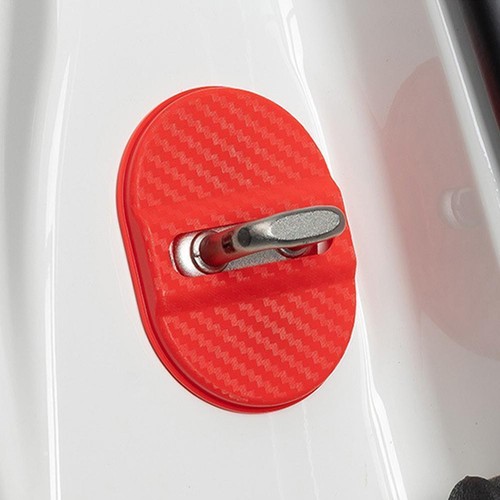 Carbon Fibre Car Door Lock Protective Cover Anti Rust Trim Accessories Hot B3T5 - Picture 19 of 25