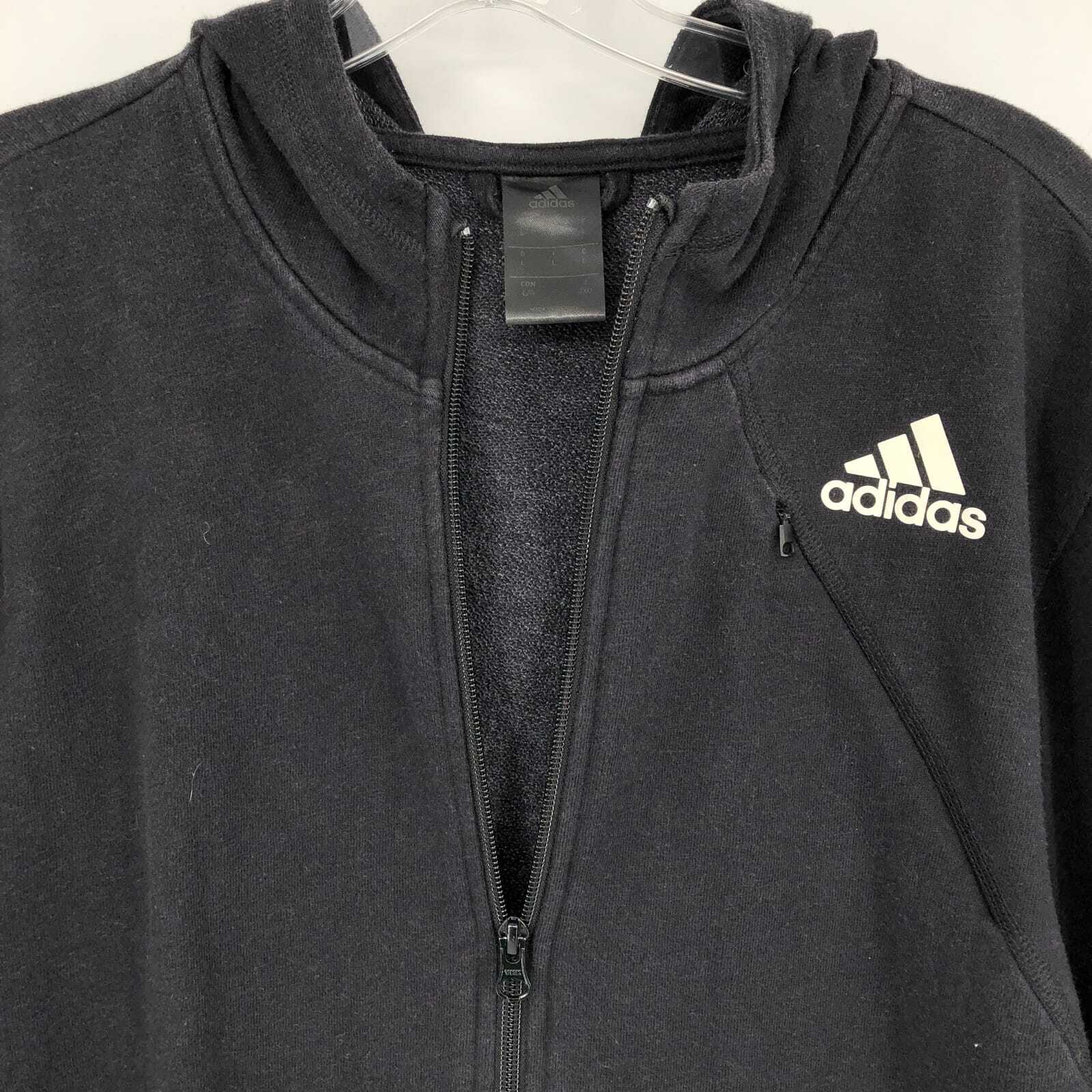 Adidas Black Basic Jacket | Classic Theme, Zip Cl… - image 5