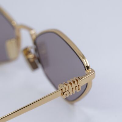 New MIU MIU MU56ZS 5AK20I Gold/Light Purple Brown 56-17-140