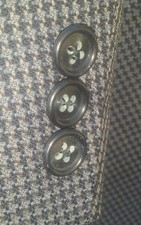 Vtg Pierre Balmain 46L Tan Navy Tweed Houndstooth Wool Sport Coat Jacket Blazer