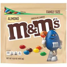 NEW Sealed Almond M M's Family Size 15.0 oz Bag