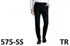 Men's J.M Haggar  4-Way Stretch Ultra-Slim Flat-Front Dress Pants Black 30Wx32L