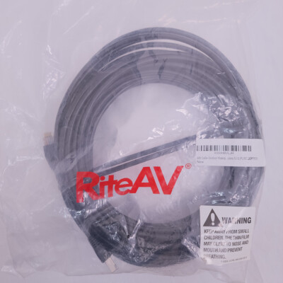 RiteAV 50 ft CAT5e Ethernet Cable Outdoor Waterproof Direct Burial Shielded NEW