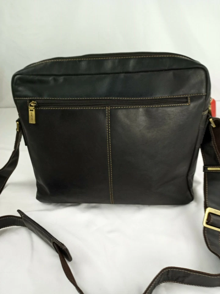 BOLSO MENSAJERO VISCONTI MALETÍN CUERO CAZADOR MARRÓN Foto 2 de 4