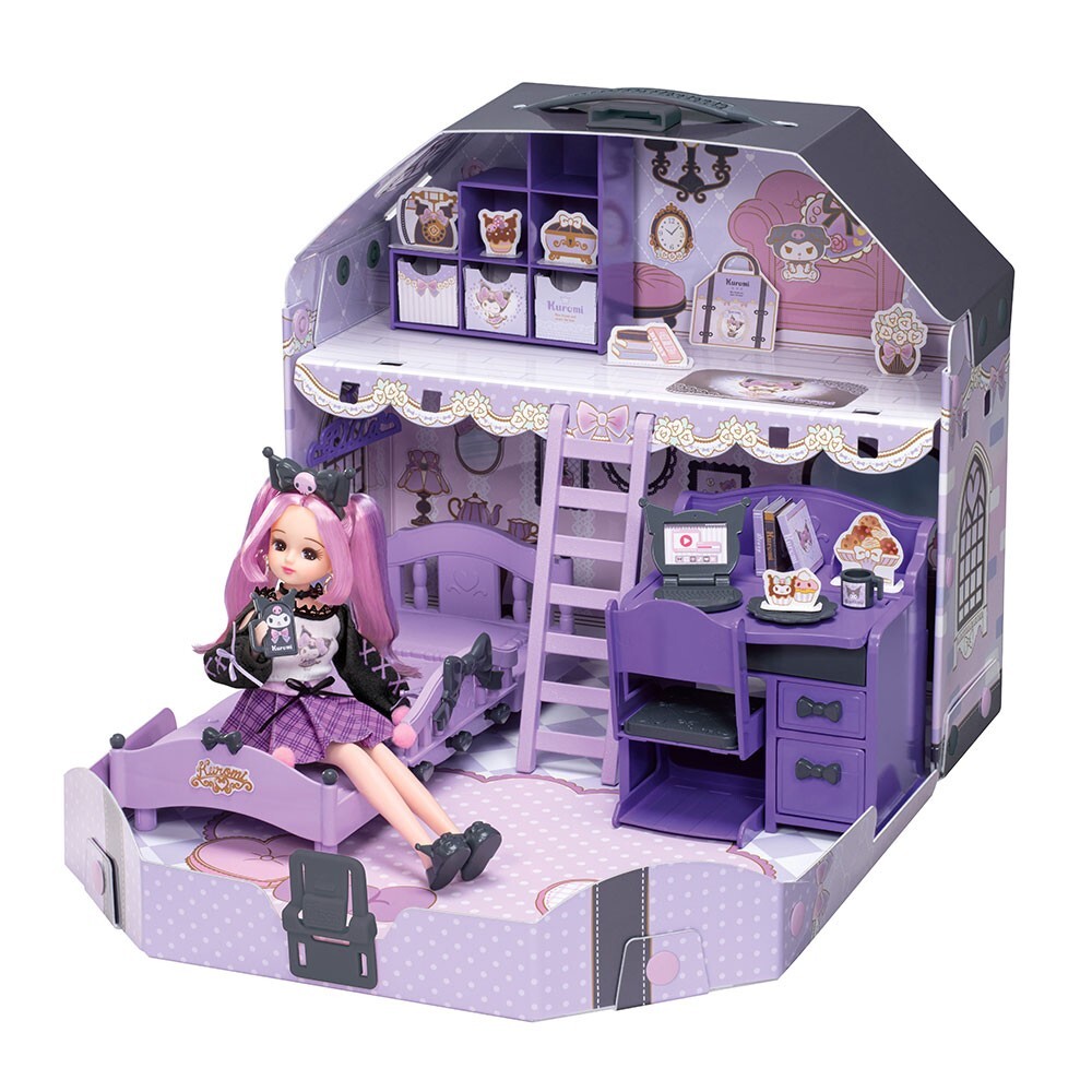 Takara Tomy Licca-chan Cool Kuromi Doll & Kuromi Room Play House