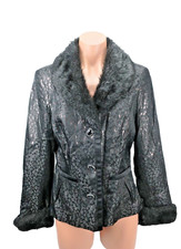 Victor Costa Blazer Brocade Faux Fur Collar Evening Jacket VTG Sz 10 Beautiful
