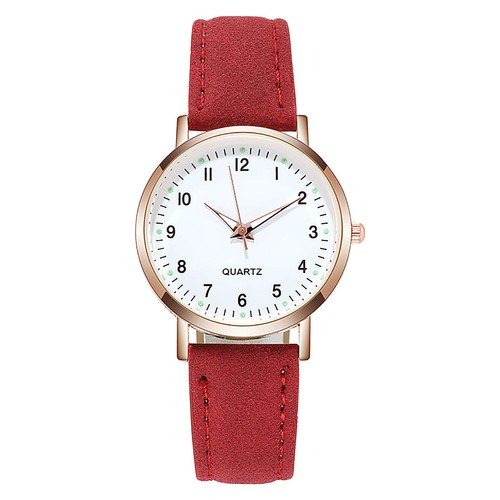 Ladies Fashion Diamond-Studded Luminous Watches Female Leather Belt Quartz Watch - Picture 7 of 29