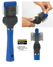 Master Grooming Tools PET Extra-Firm Single Wide FLEXIBLE SLICKER BRUSH Mat Shed