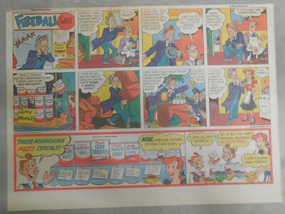 Post Cereal Ad: Fireball Twigg Grape-Nuts Flakes! from 1940's 11 x 15 inches