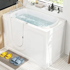 CO-Z 52"x30" Walk In Bathtub Low Entry w Shower Sprayer & Slip Resistant Floor