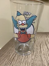 The Simpsons Pint Glass Krusty the Clown 2007 Fox 16 oz Collectible USA ICUP Inc
