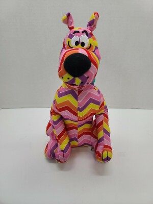 Scooby Doo Plush Stuffed Animal Toy Factory Chevron Rainbow Colorful  Pattern