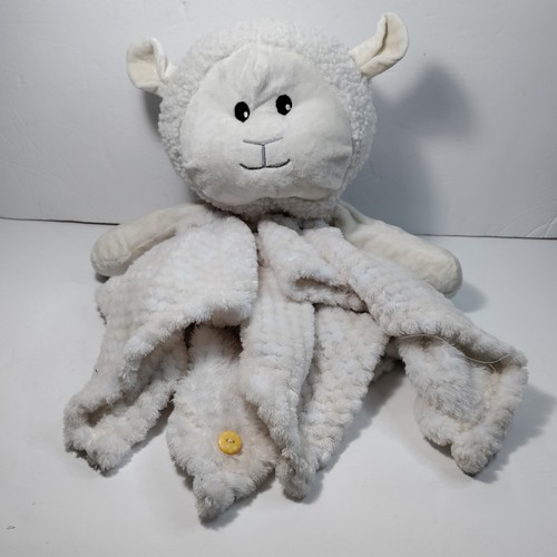 LARGE Cream Off White Sheep Lamb Baby Security Blanket Lovey 27"