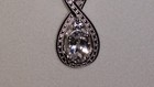 LAST 1” Kay Jewelers Sterling Silver 2 Lab Created White Sapphire Weave Necklace — photo 7