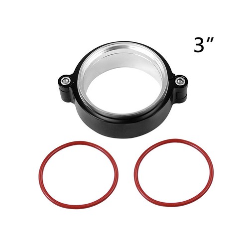 Blk 3''76mm Aluminum Quick Release V-Band Clamp Kit for Intake Intercooler Pipe - Picture 6 of 16