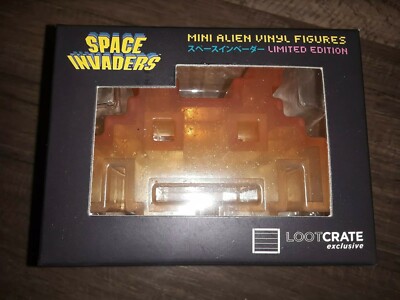 Loot Crate: Space Invaders Mini Alien Vinyl Figure Orange/Clear NEW -  BIN98