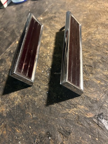 Pair 1959 60 1961 62 1963 64 Cadillac Door Panel Reflectors Lenses - Picture 4 of 5