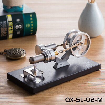 New Hot Air Stirling Engine Model Micro Motor Power Generator Engine Toy w/ LED