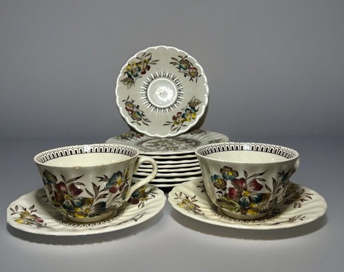 Wade Fine Porcelain China "Meadow" England seltenes Set 11 Teile