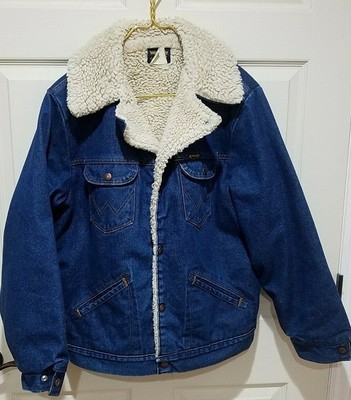 wrangler jean jacket with fleece