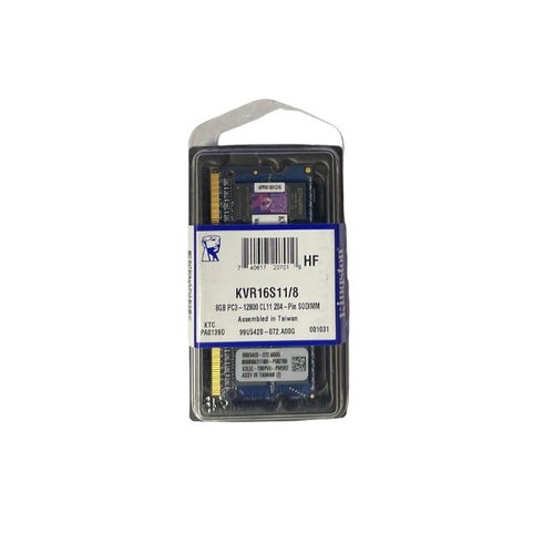 Kingston 8GB DDR3/PC3 1600Mhz SODIMM 204-Pin KVR16S11/8 (2343)