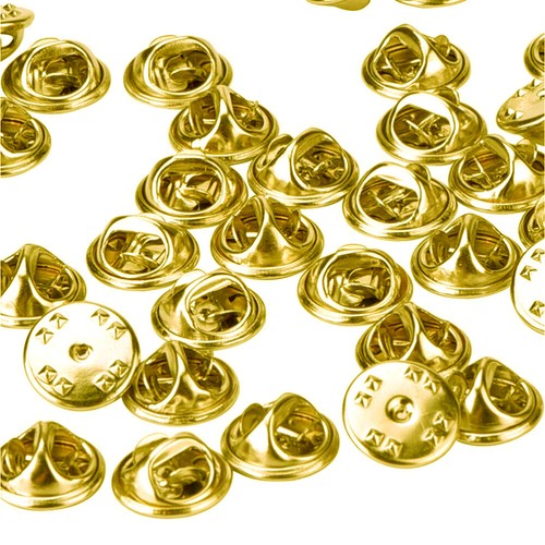 200pcs Brass Clutch Badge Insignia Clutches Pin Backs Tie Tacks Replacement - Picture 5 of 12
