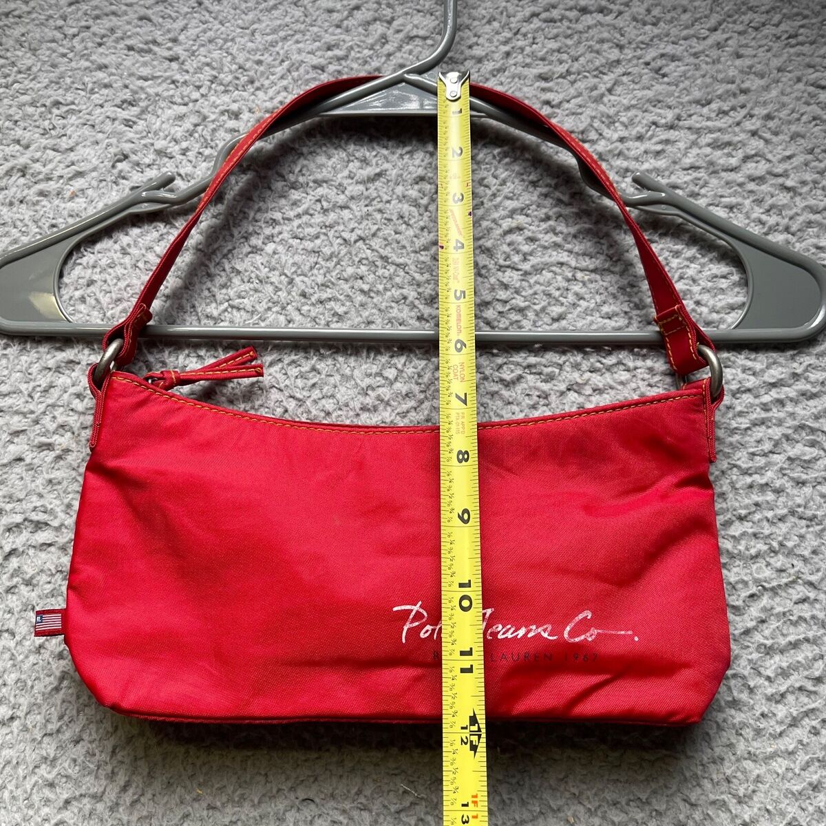 Vintage Polo Jeans Ralph Lauren Red Purse Small Bag Zipper Vintage Polo Jeans Ralph Lauren Red Purse Small Bag Zipper