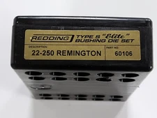 60106 REDDING TYPE-S ELITE BUSHING 3-DIE SET - 22-250 REMINGTON - BRAND NEW!