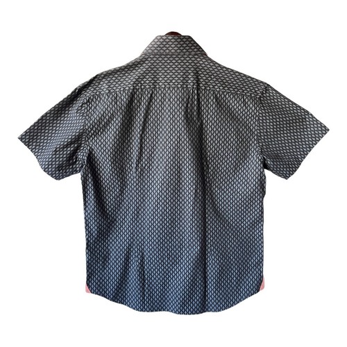 Camisa a medida para hombre XXL negra melocotón botón delantero manga corta vestido informal - Imagen 9 de 12
