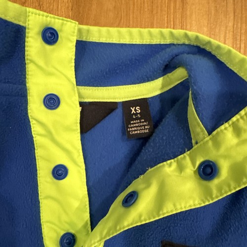 Lands End Quarter Pullover Toddler Kids Size XS 4-5 Blue Green - Picture 3 of 5