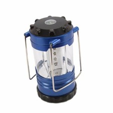 12 LED Portable Camping Camp Lantern Light Lamp with Compass-Blue
