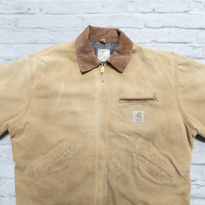 Vintage Carhartt Detroit Blanket Lined Work Jacket Brown Wip J97